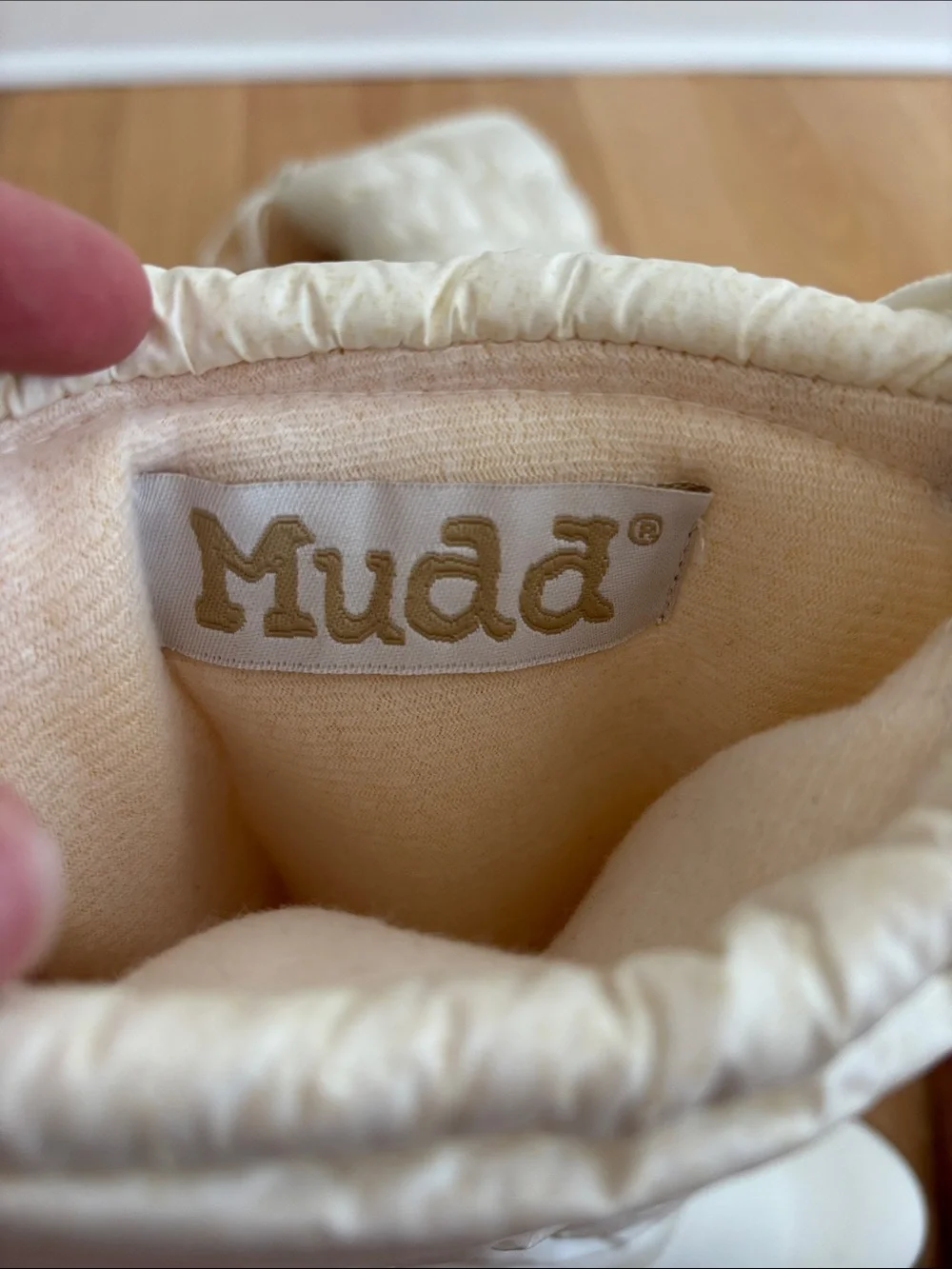 Mudd Cream Quilted Puffer Lace-Top Winter Boots